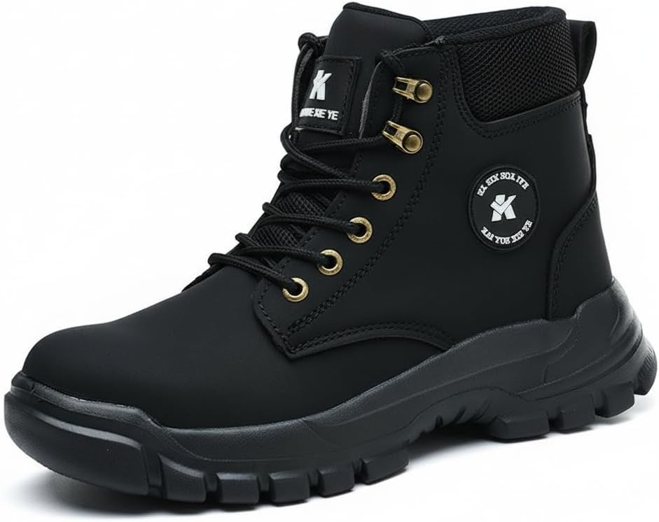 Мужские зимние ботинки со стальным носком, термозащитные и проколостойкие, из замши, с высокой посадкой, противоскользящие, с защитой от запаха Flowergirr, черный
Мужские зимние ботинки со стальным носком, термозащитные и проколостойкие, из замши, с высокой посадкой, противоскользящие, с защитой от запаха Flowergirr, черный