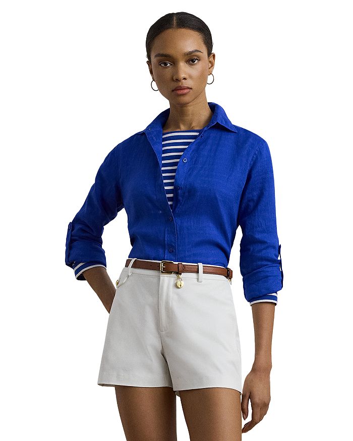 Льняная рубашка свободного кроя, стандартная и миниатюрная Ralph Lauren, синий
Льняная рубашка свободного кроя, стандартная и миниатюрная Ralph Lauren, синий