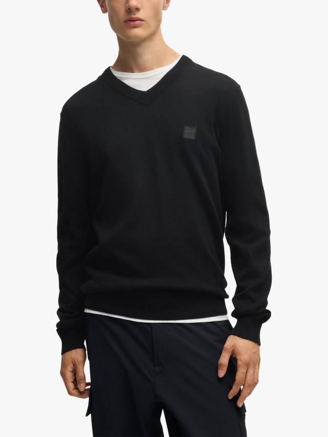 Бежевый джемпер BOSS из хлопка и кашемира с V-образным вырезом HUGO BOSS, Black
Бежевый джемпер BOSS из хлопка и кашемира с V-образным вырезом HUGO BOSS, Black