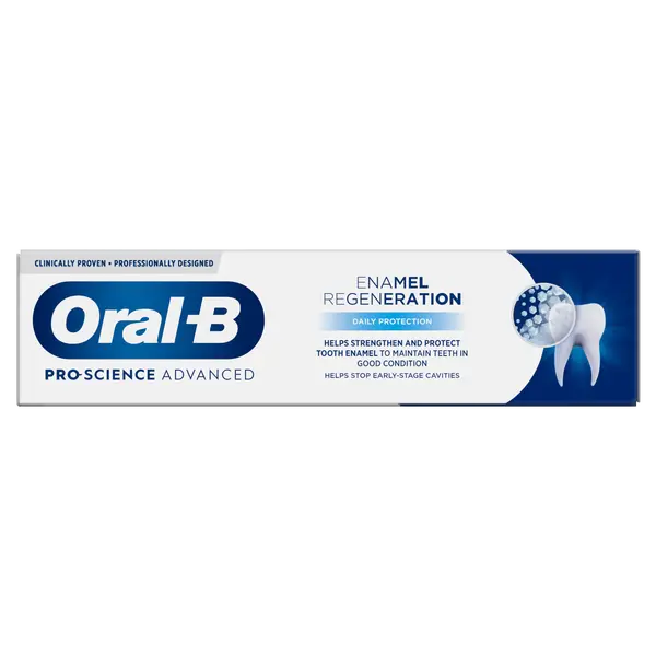 Зубная паста, 75 мл Oral-B Pro-Science advanced enamel regeneration daily protection
Зубная паста, 75 мл Oral-B Pro-Science advanced enamel regeneration daily protection