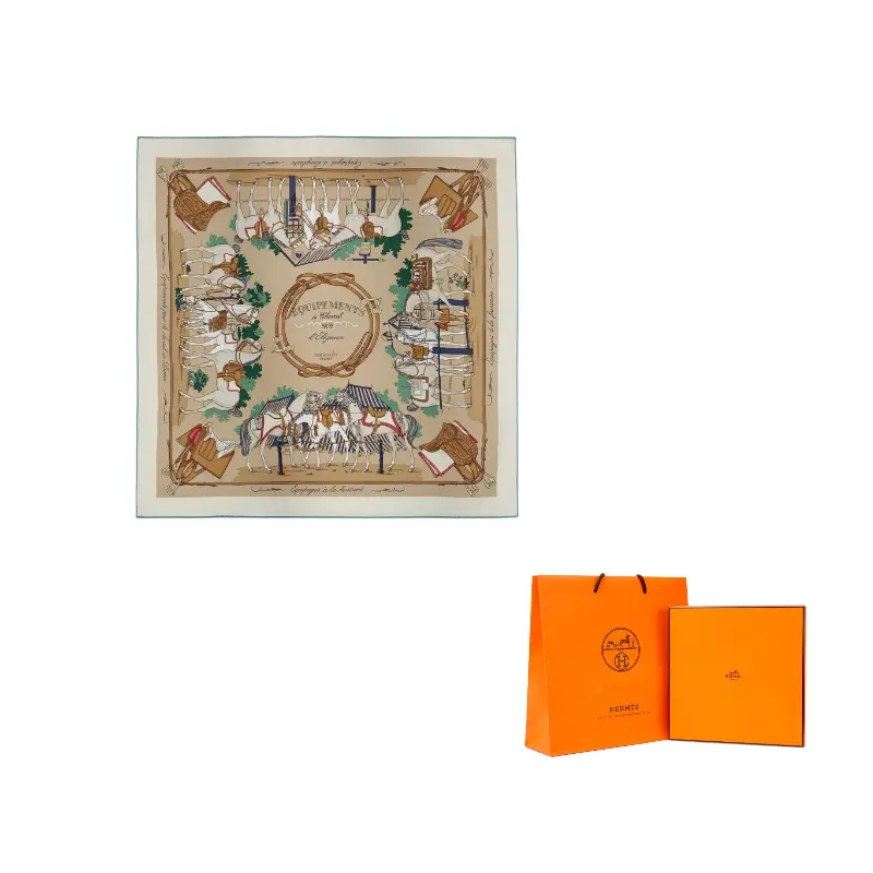 HERMES Шарф из шелка Mulberry для женщин, Gold Plated, бежевый/кремовый/зеленый
HERMES Шарф из шелка Mulberry для женщин, Gold Plated, бежевый/кремовый/зеленый