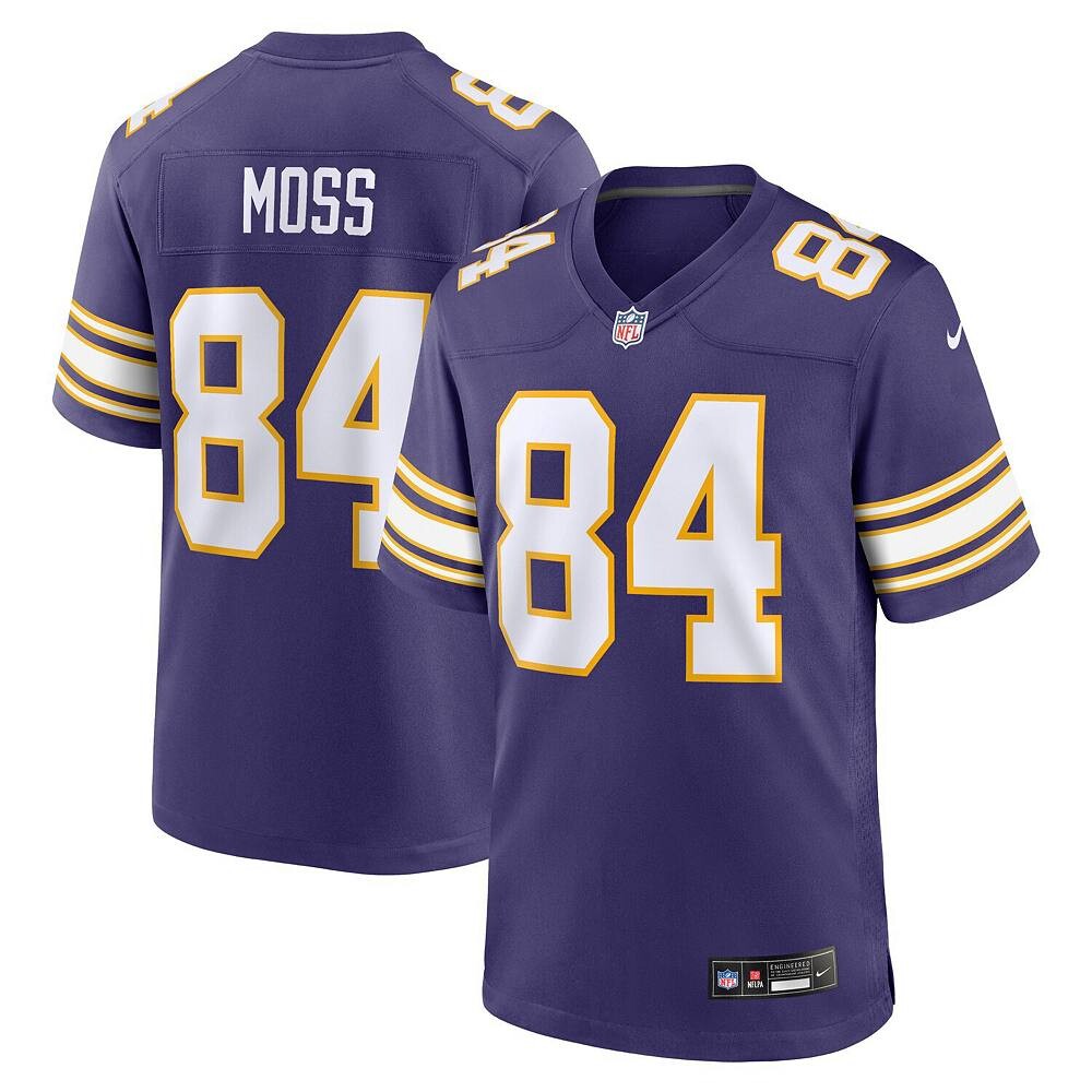 Мужская классическая футболка для пенсионеров Nike Randy Moss Purple Minnesota Vikings Game, цвет Mvk Purple
Мужская классическая футболка для пенсионеров Nike Randy Moss Purple Minnesota Vikings Game, цвет Mvk Purple