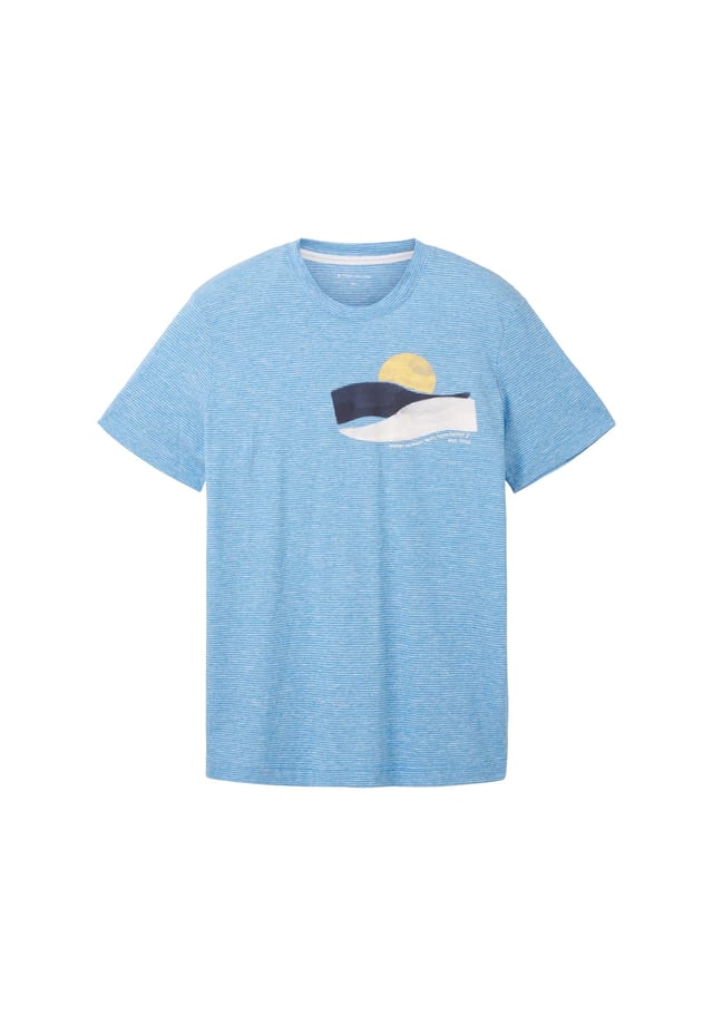 Футболка в полоску с короткими рукавами круглым вырезом и фотопринтом Tom Tailor, синий
Футболка в полоску с короткими рукавами круглым вырезом и фотопринтом Tom Tailor, синий