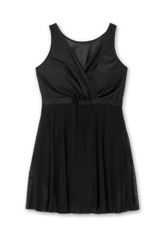 Купальник с сетчатой юбкой и вшитыми трусиками Sheego, черный
Купальник с сетчатой юбкой и вшитыми трусиками Sheego, черный