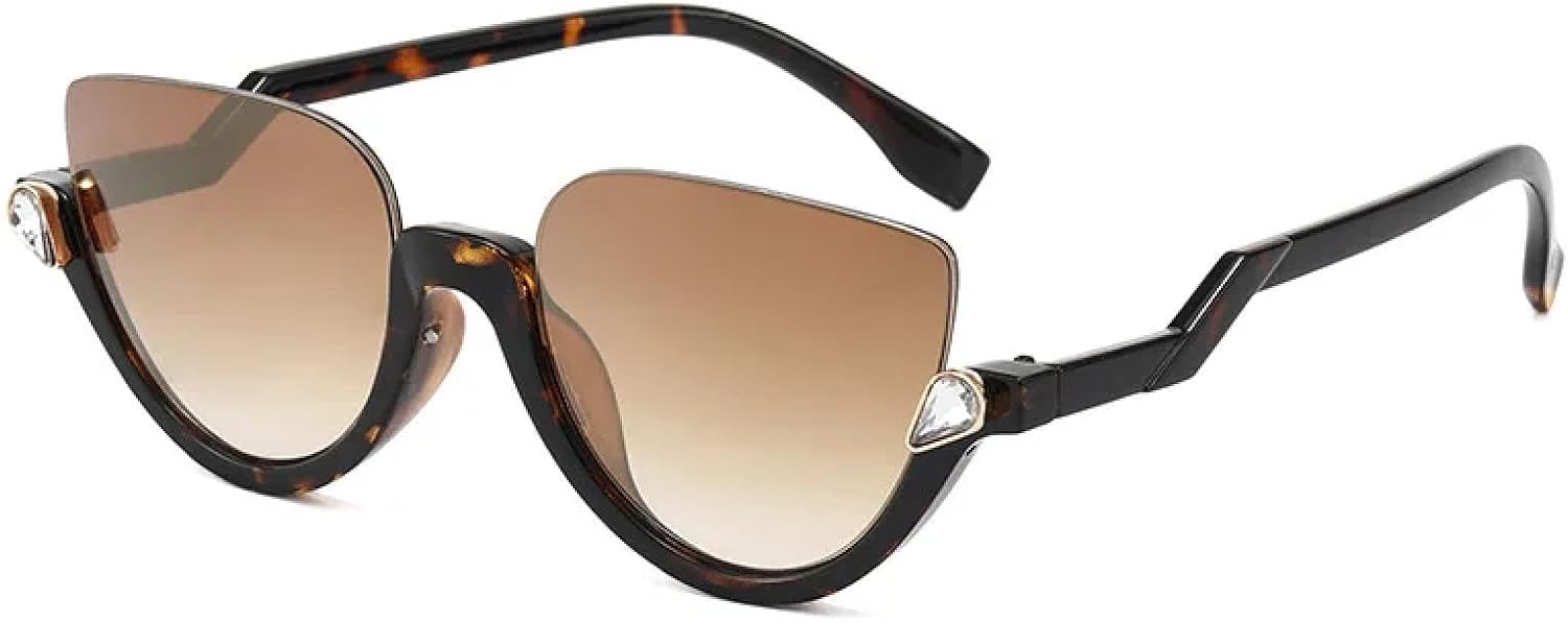 Модные солнцезащитные очки в полуободковой оправе «кошачий глаз», роскошные, с бриллиантами, женские, с градиентным зеркальным покрытием, винтажные, мужские HHZZYVY, Leopard Tea
Модные солнцезащитные очки в полуободковой оправе «кошачий глаз», роскошные, с бриллиантами, женские, с градиентным зеркальным покрытием, винтажные, мужские HHZZYVY, Leopard Tea