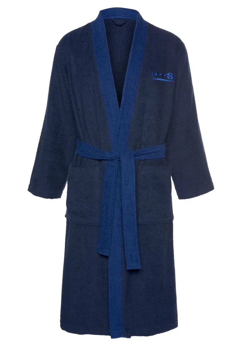 Халат унисекс H.I.S "Hannes" (1 шт.), мужской и женский, длинный, с карманами, S-3XL, цвет морской волны 
Халат унисекс H.I.S "Hannes" (1 шт.), мужской и женский, длинный, с карманами, S-3XL, цвет морской волны