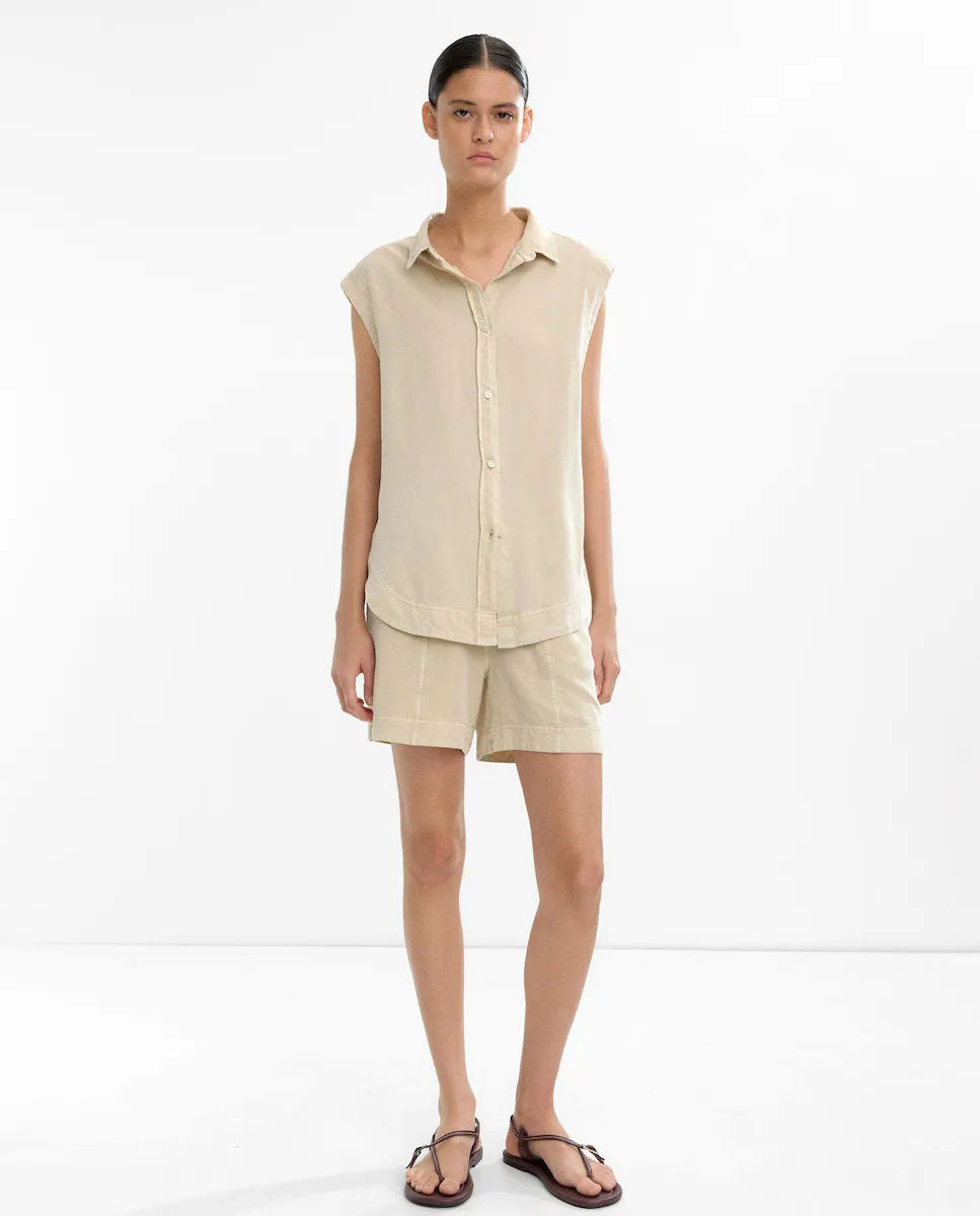 Женская блузка 100% лиоцелл без рукавов с закругленным низом Parfois, бежевый
Женская блузка 100% лиоцелл без рукавов с закругленным низом Parfois, бежевый