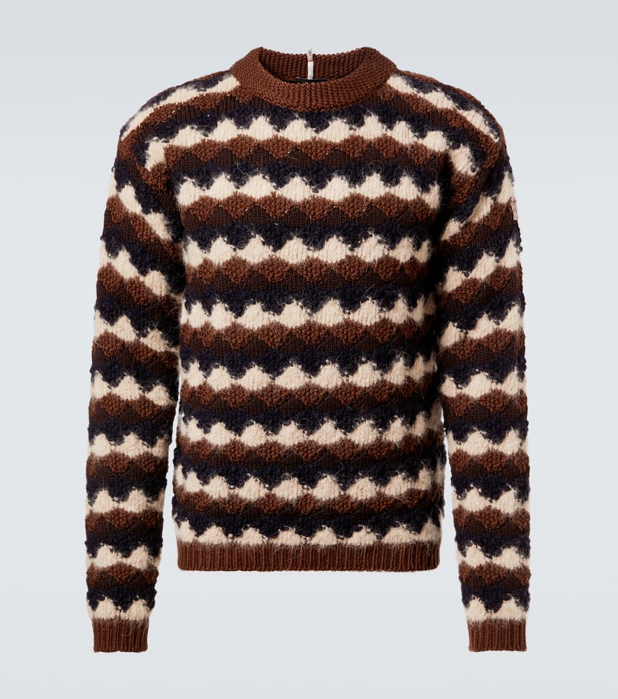 Полосатый свитер из смеси шерсти и альпаки Moncler Grenoble, Beige-Blue-Brown
Полосатый свитер из смеси шерсти и альпаки Moncler Grenoble, Beige-Blue-Brown