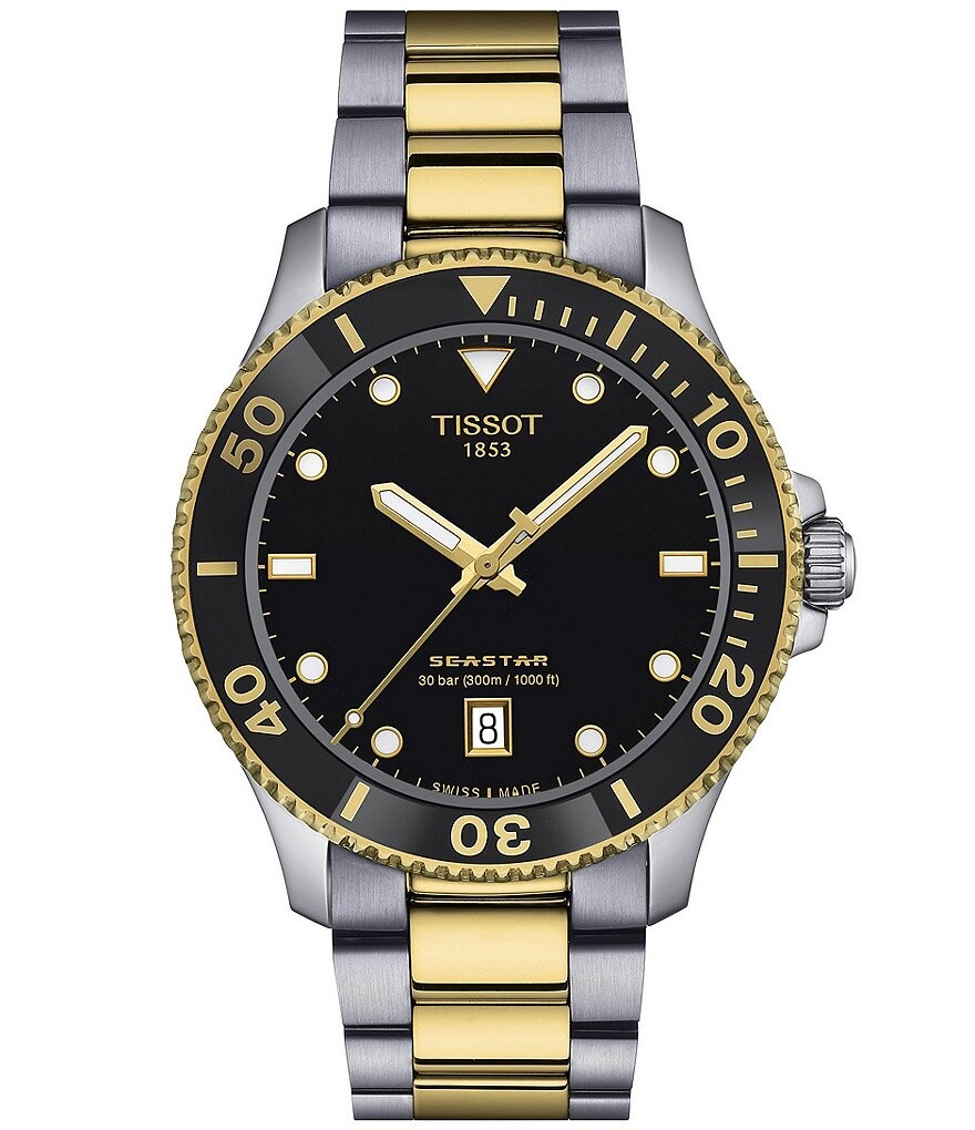 Tissot унисекс Seastar 1000 кварцевые аналоговые двухцветные часы-браслет из нержавеющей стали, мультиколор
Tissot унисекс Seastar 1000 кварцевые аналоговые двухцветные часы-браслет из нержавеющей стали, мультиколор