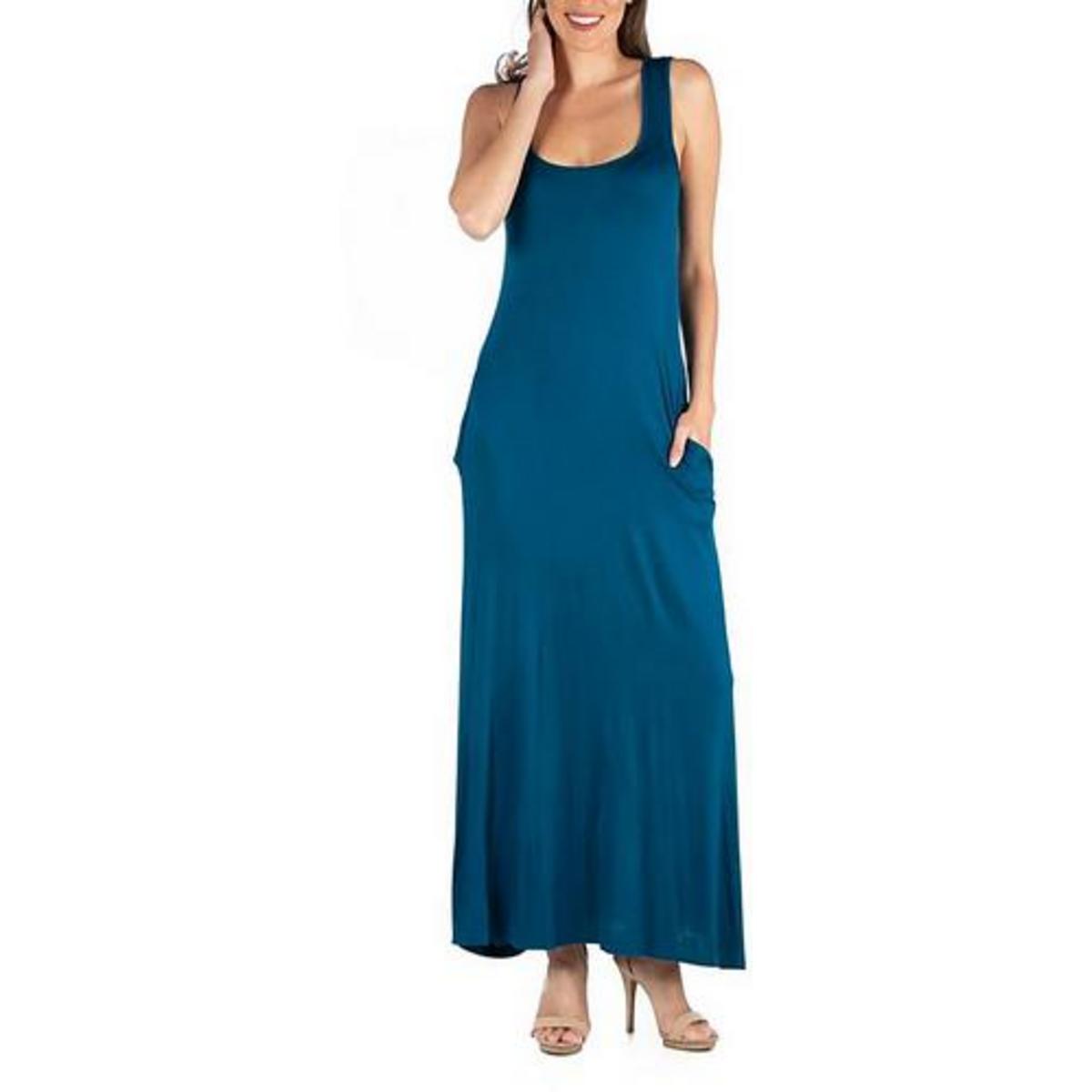 Длинное макси-платье без рукавов для женщин Plus 24seven Comfort Apparel, цвет teal
Длинное макси-платье без рукавов для женщин Plus 24seven Comfort Apparel, цвет teal