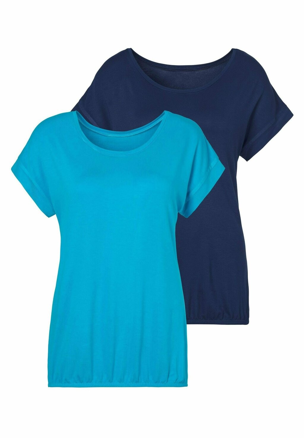 Базовая футболка 2 PACK LASCANA, бирюзовый
Базовая футболка 2 PACK LASCANA, бирюзовый