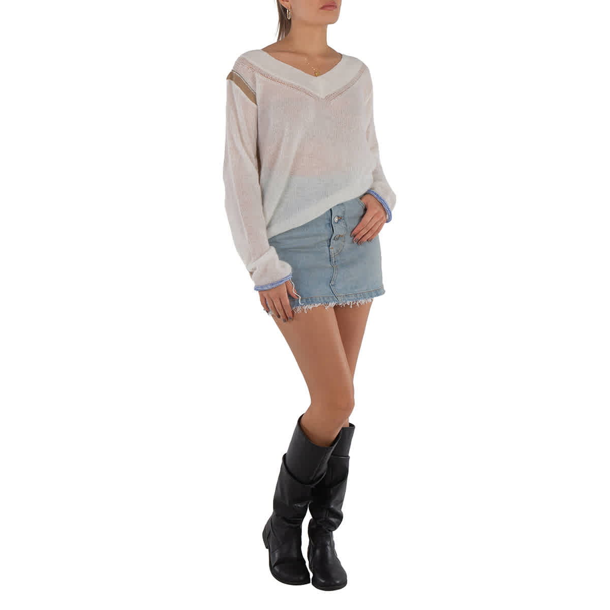 MM6 Maison Margiela Синяя потертая джинсовая мини-юбка
MM6 Maison Margiela Синяя потертая джинсовая мини-юбка