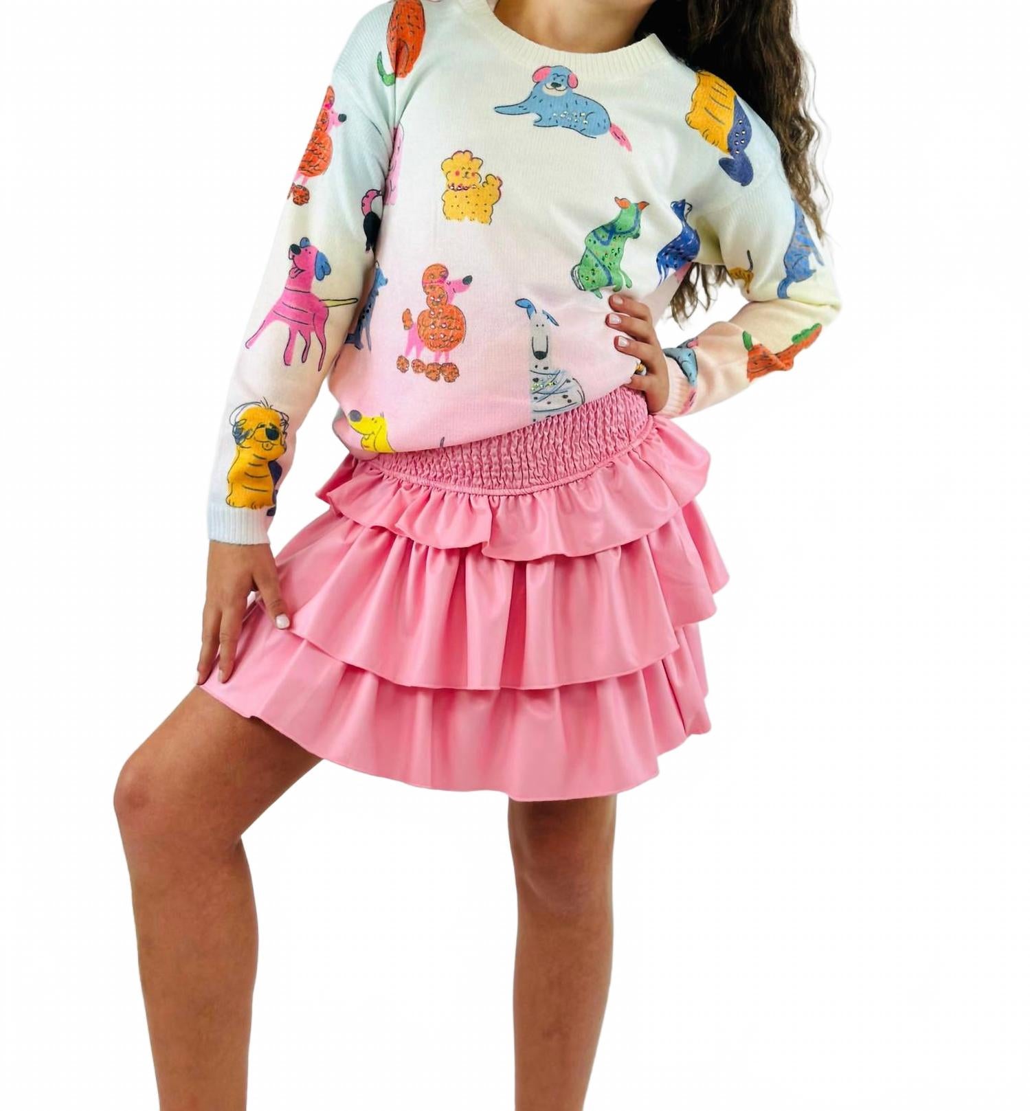 Детская мини-юбка из веганской кожи в розовом цвете с ярусами Hannah Banana
Детская мини-юбка из веганской кожи в розовом цвете с ярусами Hannah Banana