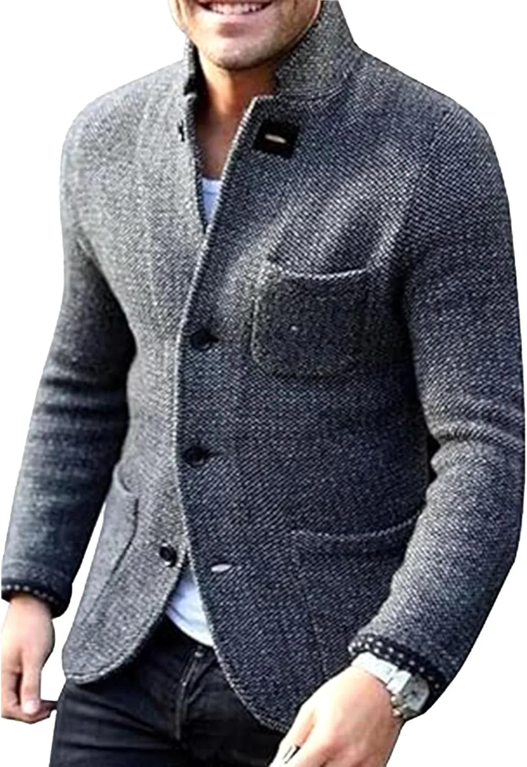 Мужской стильный кардиган вязаный приталенный однотонный Maiyifu-GJ
Мужской стильный кардиган вязаный приталенный однотонный Maiyifu-GJ