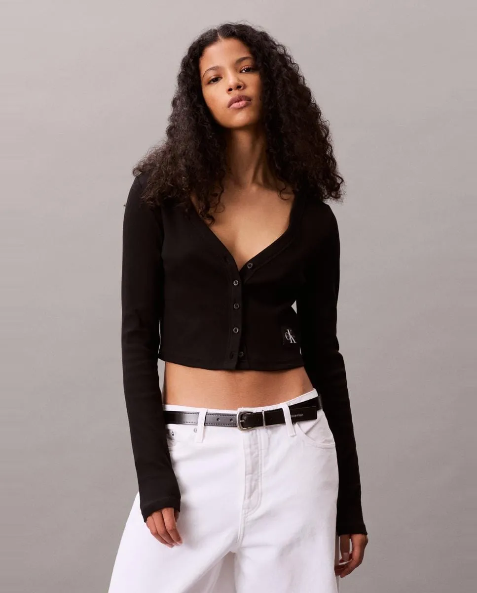 Женский кардиган с V-образным вырезом Calvin Klein Jeans, черный
Женский кардиган с V-образным вырезом Calvin Klein Jeans, черный