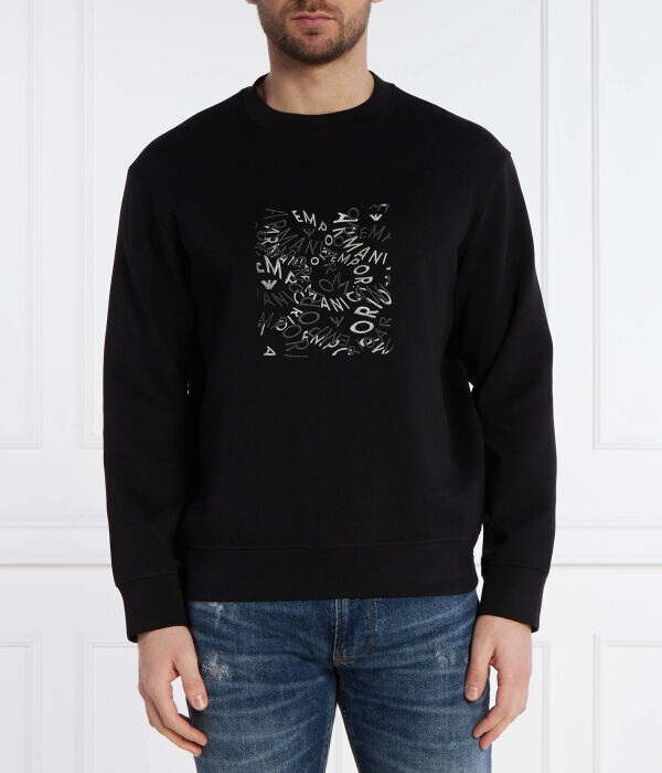 Толстовка мужская Emporio Armani с принтом, черный 
Толстовка мужская Emporio Armani с принтом, черный