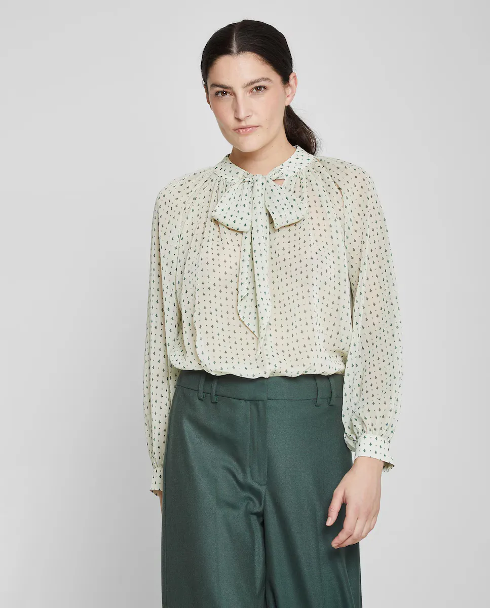 Женская блузка с бантом на воротнике и буффированными рукавами Trucco, белый
Женская блузка с бантом на воротнике и буффированными рукавами Trucco, белый