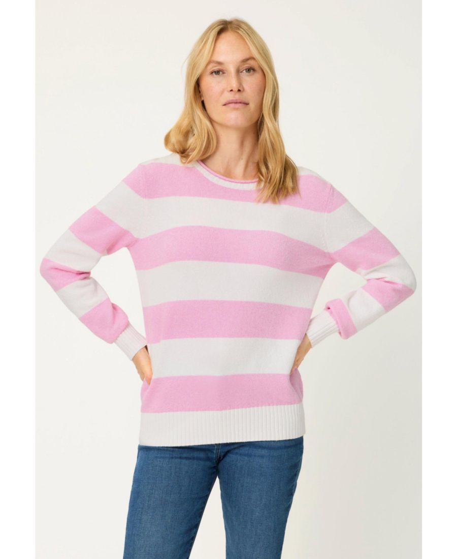 Женский полосатый свитер Olsen, Peony pink
Женский полосатый свитер Olsen, Peony pink