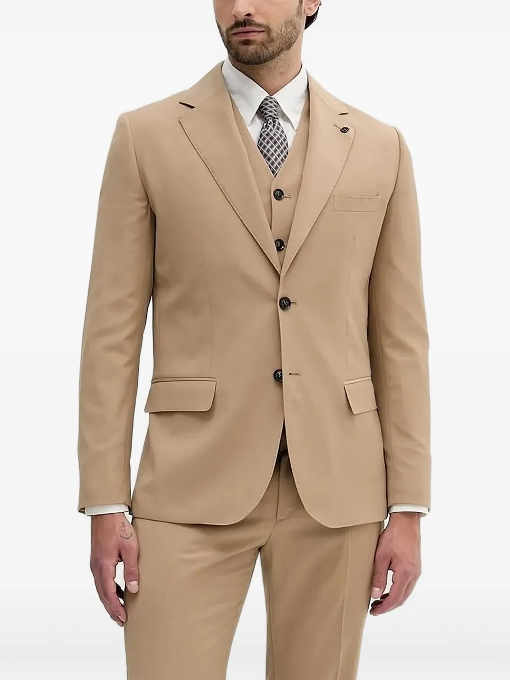 Костюм-тройка на пуговицах LIU JO, коричневый
Костюм-тройка на пуговицах LIU JO, коричневый