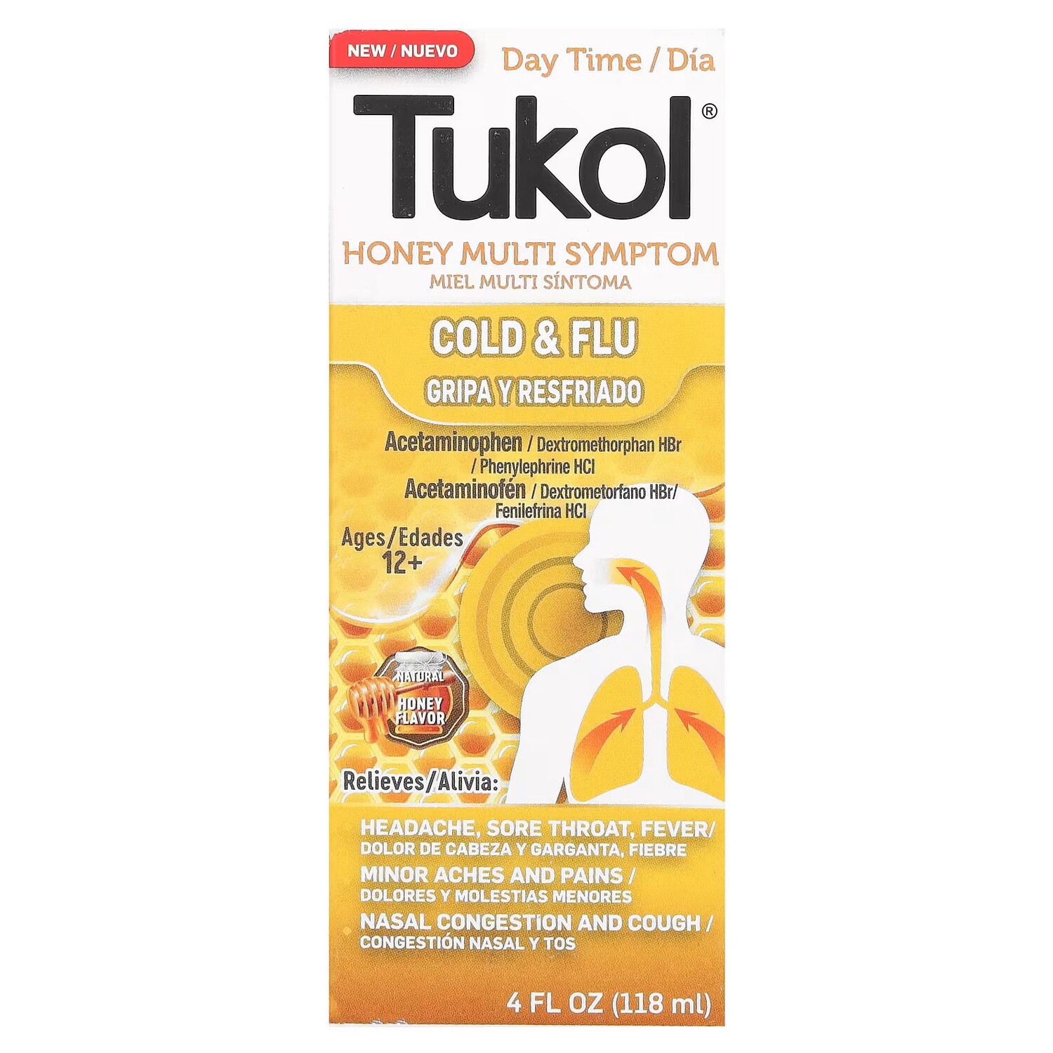 Honey Multi Symptom, от простуды и гриппа, дневное время, для детей от 12 лет, натуральный мед, 4 жидких унции (118 мл) Tukol
Honey Multi Symptom, от простуды и гриппа, дневное время, для детей от 12 лет, натуральный мед, 4 жидких унции (118 мл) Tukol
