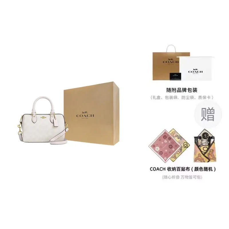 COACH Rowan Coated Canvas One Shoulder Handbags Small Size Women's Gold & White
COACH Rowan Coated Canvas One Shoulder Handbags Small Size Women's Gold & White