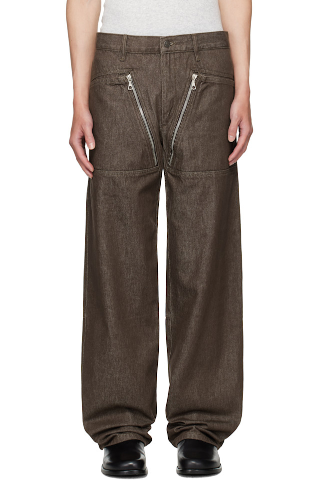 Джинсы с панелями Dries Van Noten, коричневый
Джинсы с панелями Dries Van Noten, коричневый