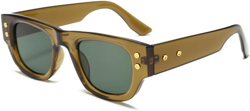 Винтажные солнцезащитные очки для мужчин в стиле панк-ретро, женские солнцезащитные очки с заклепками и широкими дужками, защита от УФ-излучения UV400 LANGSER, Olive Green
Винтажные солнцезащитные очки для мужчин в стиле панк-ретро, женские солнцезащитные очки с заклепками и широкими дужками, защита от УФ-излучения UV400 LANGSER, Olive Green