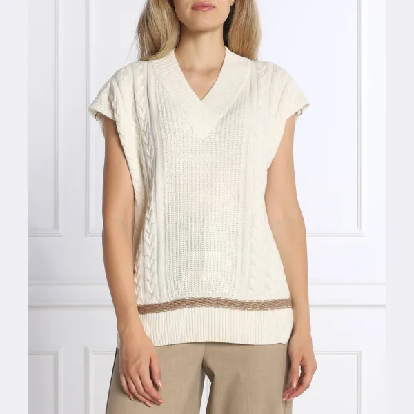 Жилет стандартного кроя с добавлением шерсти и кашемира Marc Cain, бежевый
Жилет стандартного кроя с добавлением шерсти и кашемира Marc Cain, бежевый