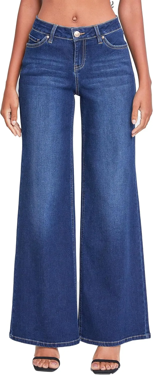 YMI Women's Essential Low Rise Wide Leg Jeans
YMI Women's Essential Low Rise Wide Leg Jeans
