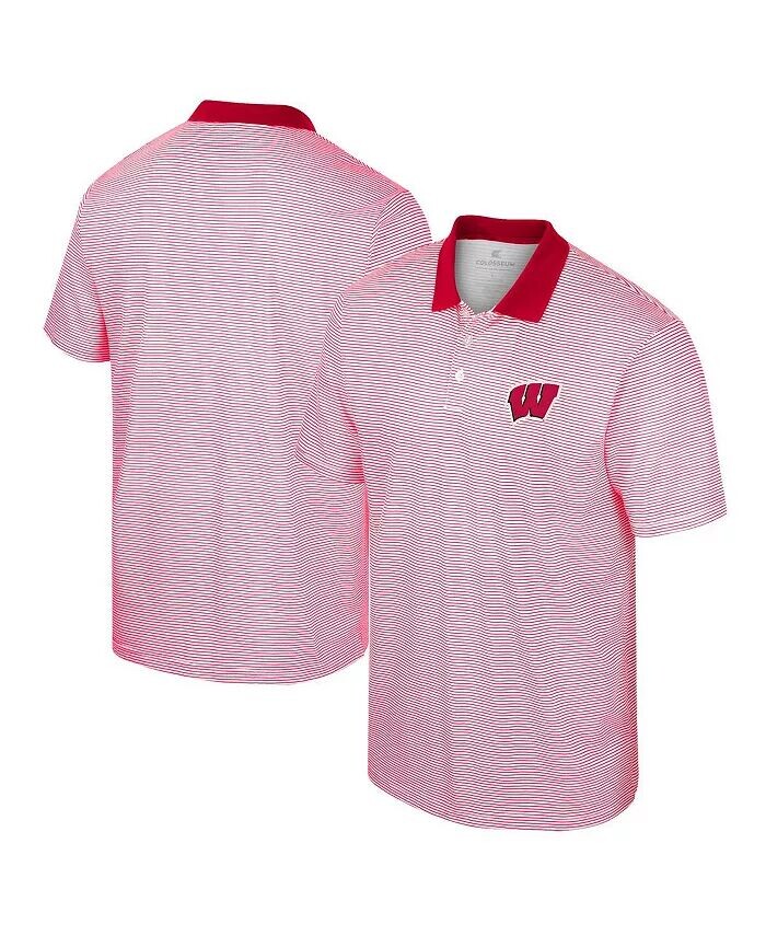 Мужская белая, красная рубашка-поло с принтом NC State Wolfpack в полоску Colosseum
Мужская белая, красная рубашка-поло с принтом NC State Wolfpack в полоску Colosseum