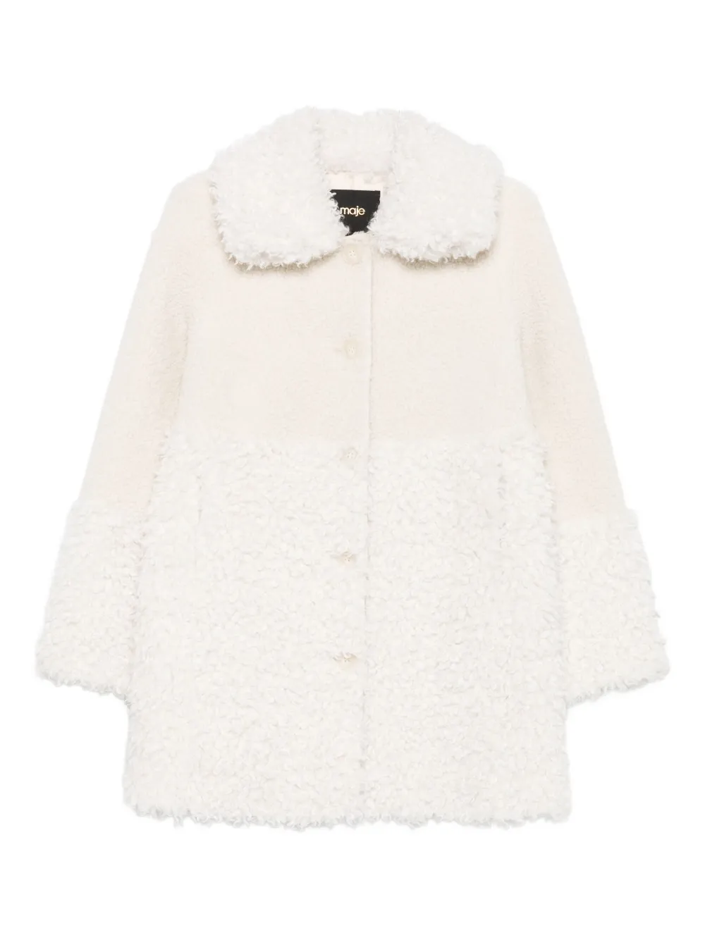 Пальто с фактурным воротником Maje, нейтральный
Пальто с фактурным воротником Maje, нейтральный