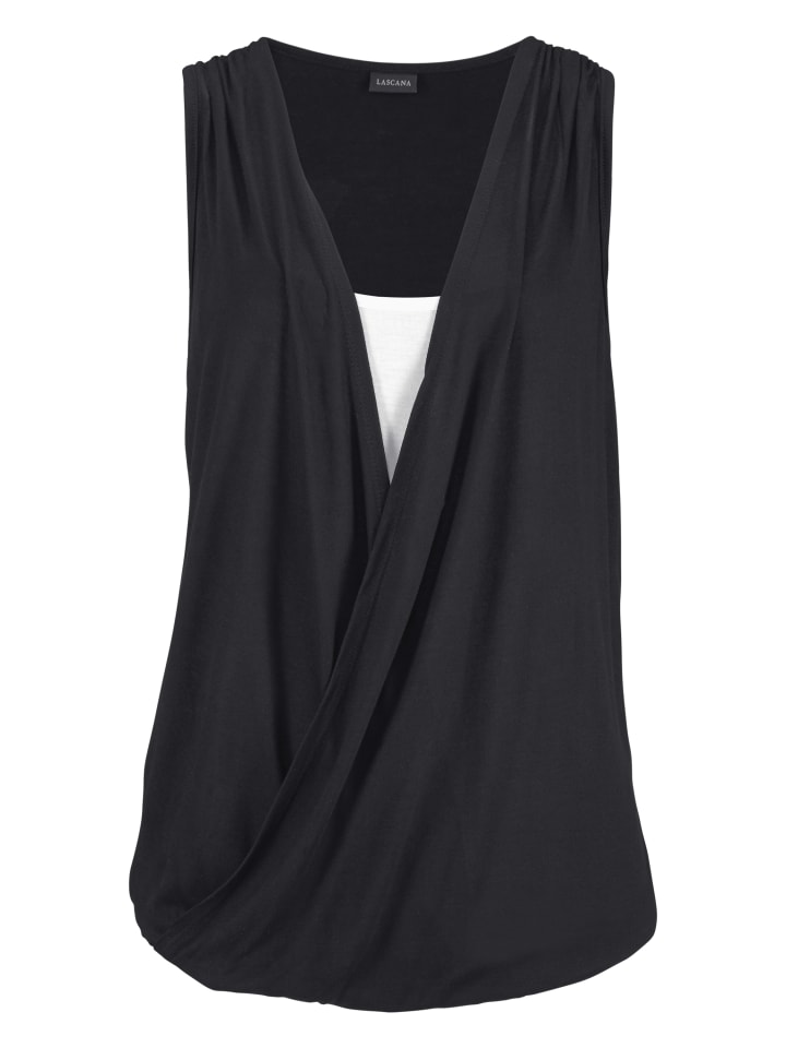 Топ LASCANA, черно-белый
Топ LASCANA, черно-белый