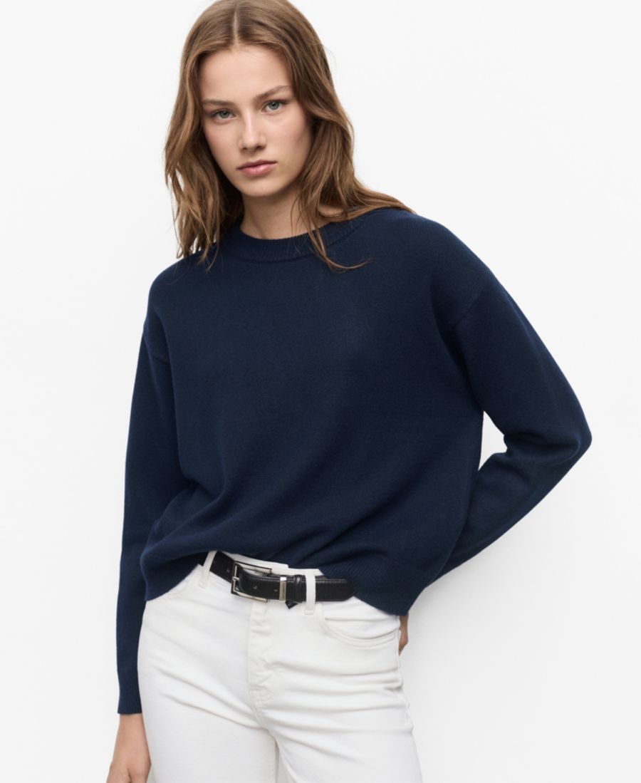 Женский вязаный свитер с круглым вырезом MANGO, Dark Navy
Женский вязаный свитер с круглым вырезом MANGO, Dark Navy