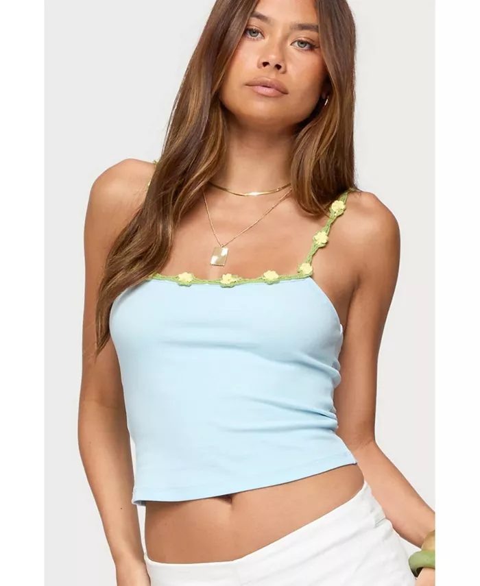 Женская майка с отделкой крючком Dima Edikted, синий
Женская майка с отделкой крючком Dima Edikted, синий