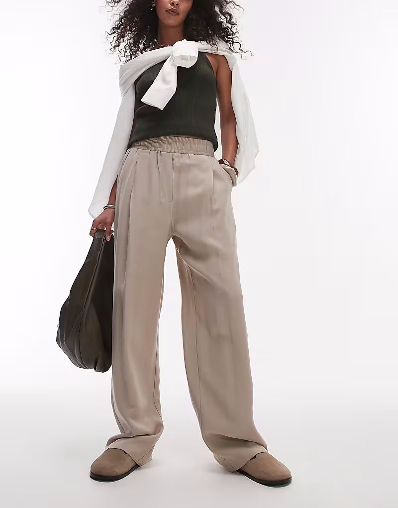 Брюки-джоггеры Topshop с эластичным поясом, песочного цвета
Брюки-джоггеры Topshop с эластичным поясом, песочного цвета