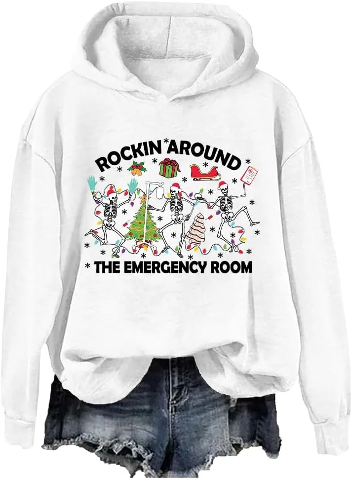 Рождественская толстовка ER Nurse с принтом Rocking Around The Emergency Room Cynvor
Рождественская толстовка ER Nurse с принтом Rocking Around The Emergency Room Cynvor