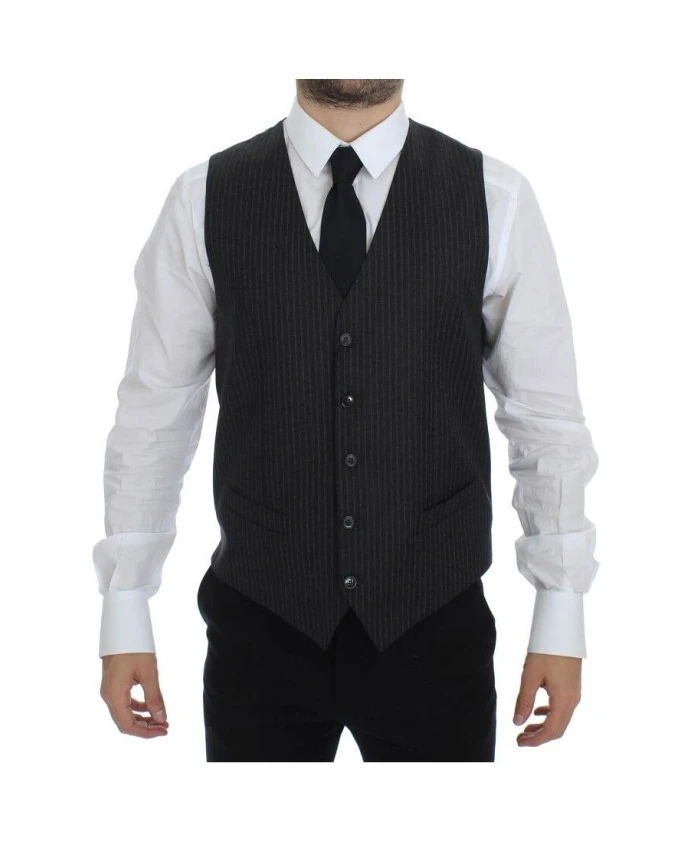 Жилет в серую полоску Dolce & Gabbana, черный
Жилет в серую полоску Dolce & Gabbana, черный