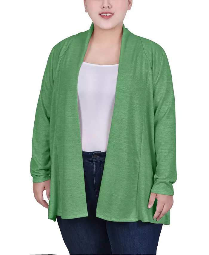Кардиган с длинными рукавами больших размеров NY Collection, зеленый
Кардиган с длинными рукавами больших размеров NY Collection, зеленый