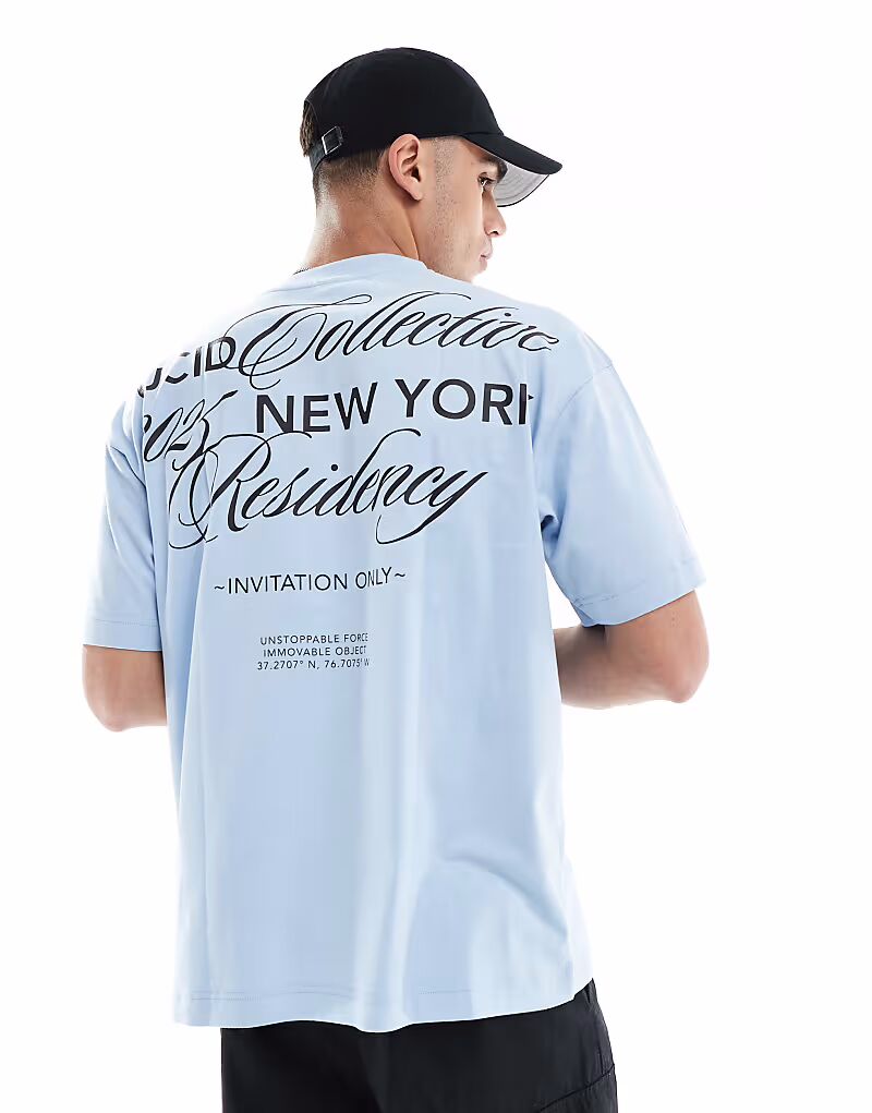 Футболка oversize с рисунком жемчужно-голубого цвета Cotton On
Футболка oversize с рисунком жемчужно-голубого цвета Cotton On