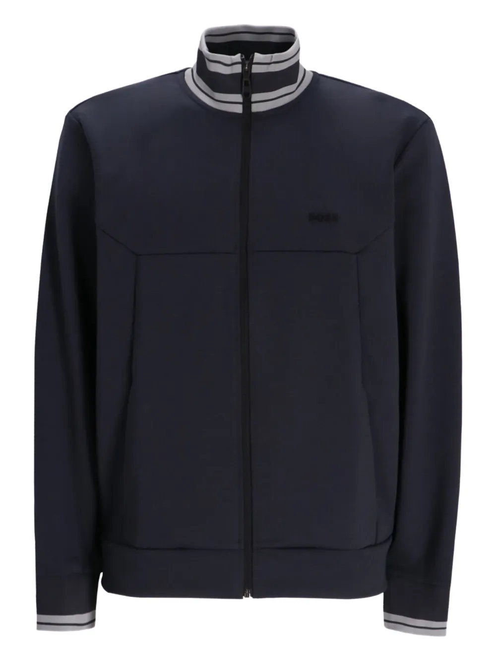 Свитер с отделкой в рубчик BOSS, синий
Свитер с отделкой в рубчик BOSS, синий