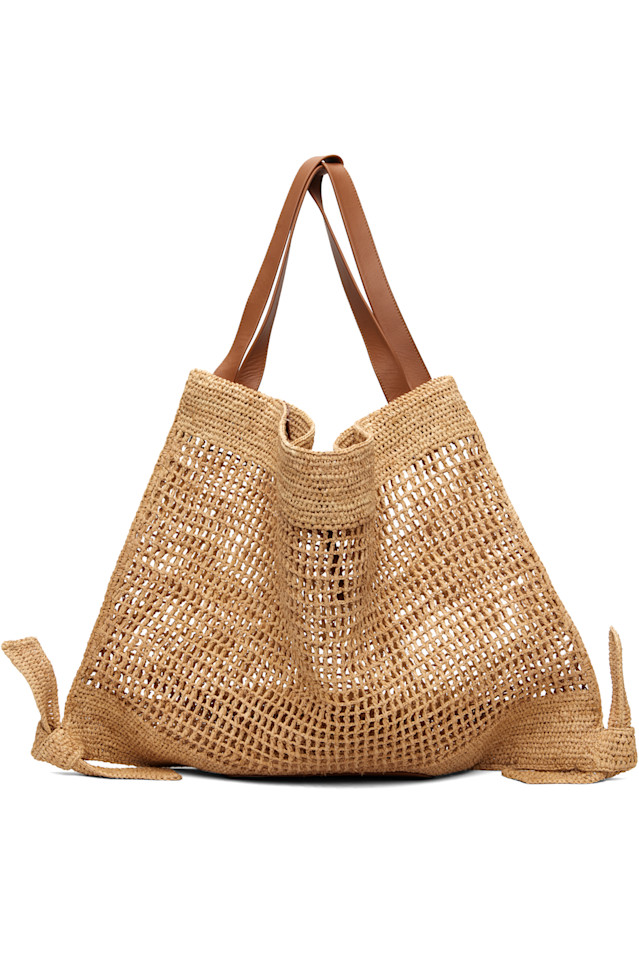 Hereu Бежевая сумка-тоут Cador из рафии и сетки
Hereu Бежевая сумка-тоут Cador из рафии и сетки