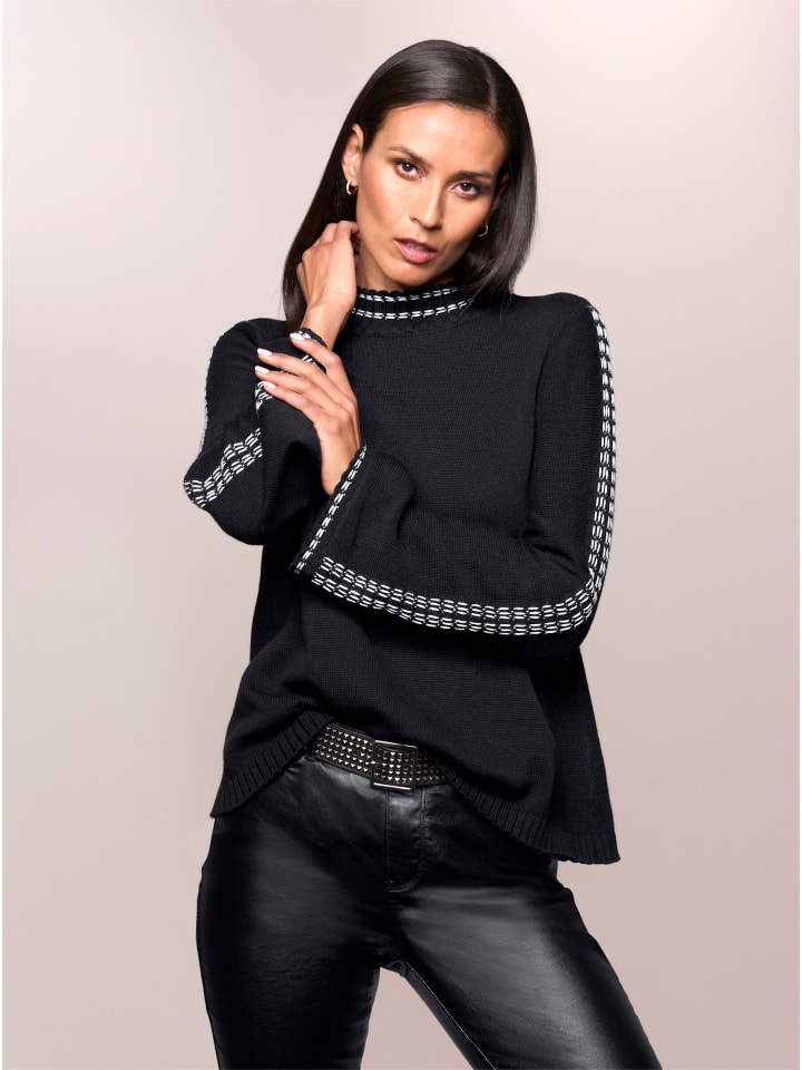 Heine Черный свитер со стоячим воротником
Heine Черный свитер со стоячим воротником