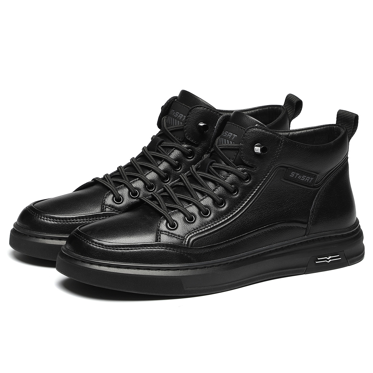 Легкие дышащие спортивные туфли. Модные высокие повседневные туфли для мужчин ST&SAT, Black
Легкие дышащие спортивные туфли. Модные высокие повседневные туфли для мужчин ST&SAT, Black