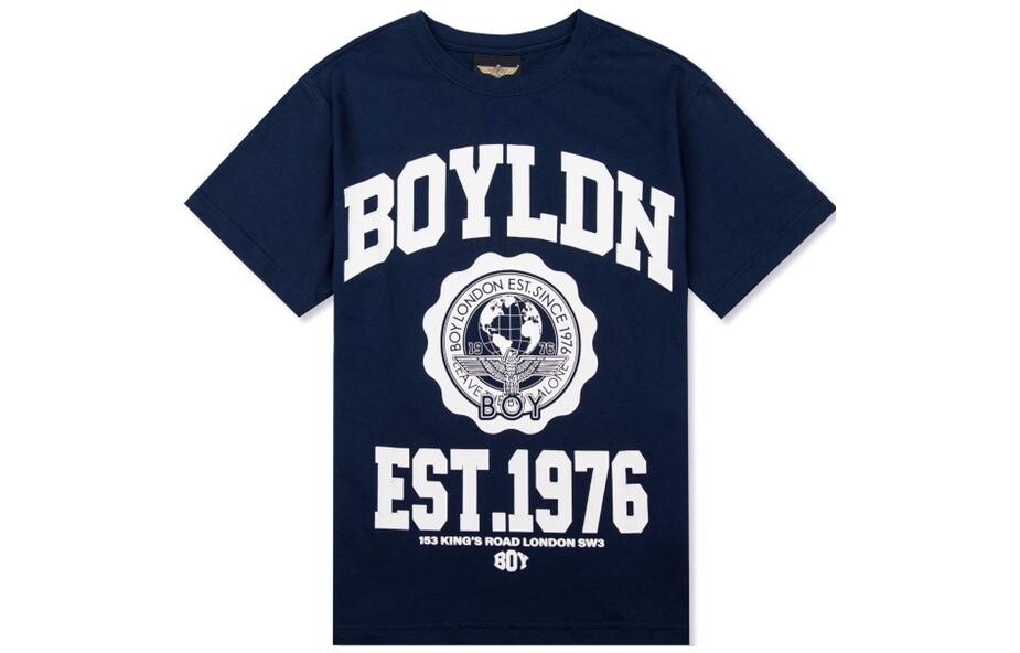 Футболка унисекс темно-синяя Boy London, темно-синий 
Футболка унисекс темно-синяя Boy London, темно-синий