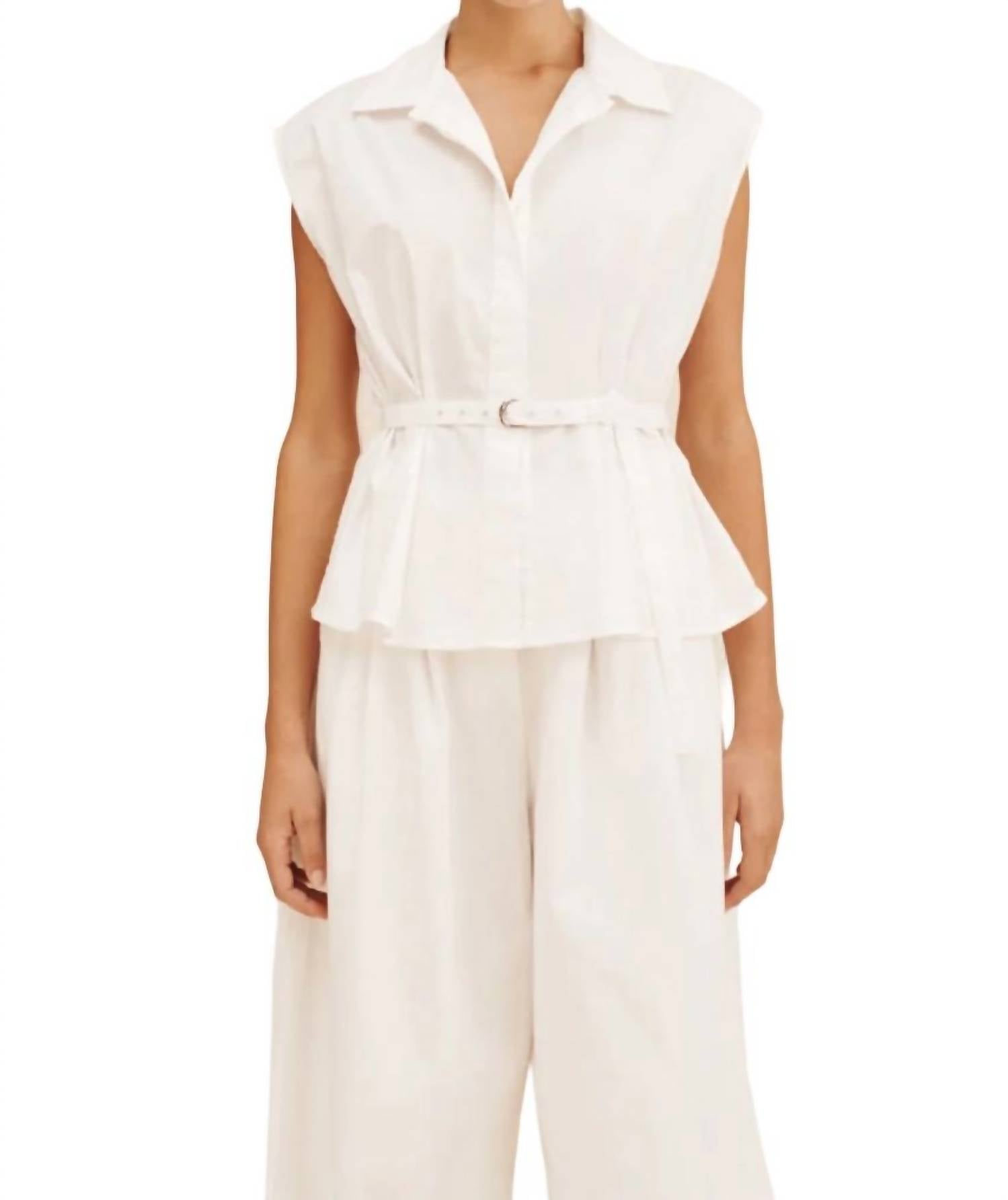 Рубашка Juno в винтажном белом цвете POSSE
Рубашка Juno в винтажном белом цвете POSSE