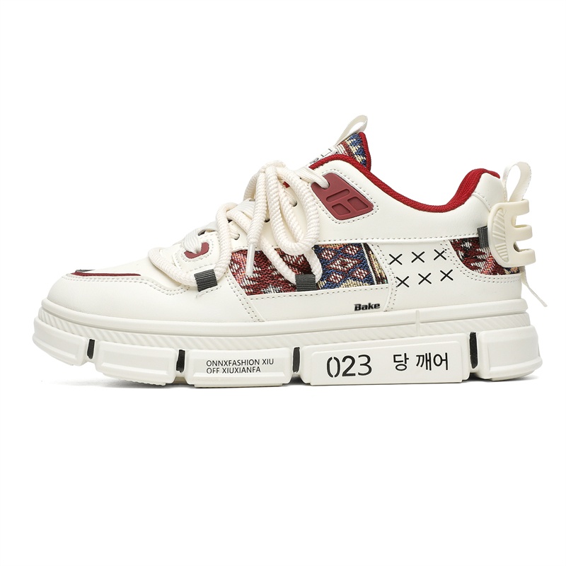 BAKE Антискользящие и износостойкие низкие скейтерские кроссовки для мужчин с эффектом увеличения роста - бежево-красные, цвет Beige Red
BAKE Антискользящие и износостойкие низкие скейтерские кроссовки для мужчин с эффектом увеличения роста - бежево-красные, цвет Beige Red