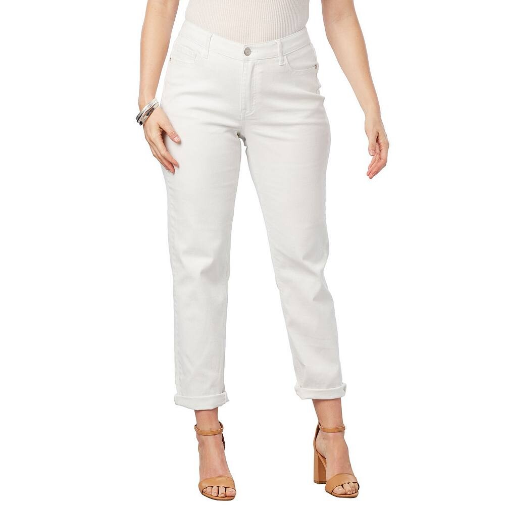 Женские невидимые эластичные джинсы-бойфренды Roaman больших размеров Iconic Boyfriend Roaman's, цвет White Denim
Женские невидимые эластичные джинсы-бойфренды Roaman больших размеров Iconic Boyfriend Roaman's, цвет White Denim