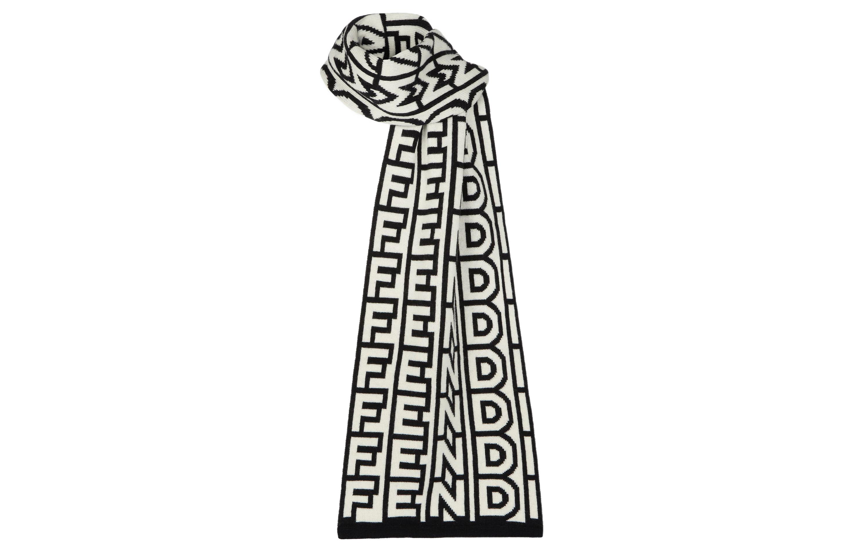 FENDI Шерстяной шарф с логотипом, Black
FENDI Шерстяной шарф с логотипом, Black