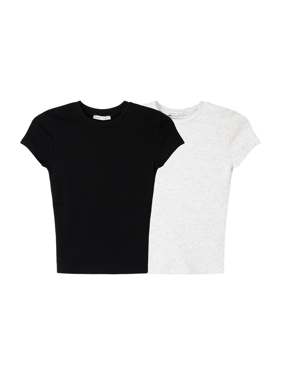 Рубашка Bershka, цвет Light grey/Black
Рубашка Bershka, цвет Light grey/Black