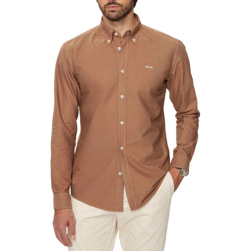 Рубашка приталенного кроя HUGO BOSS, коричневый
Рубашка приталенного кроя HUGO BOSS, коричневый